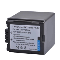 4500mAh VW-VBG260 Battery for Panasonic AG-AF100 AG-AC7 HDC-HS250 HS300 HS700 SD600 SD700 SDT750