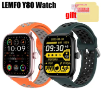 Band For LEMFO Y80 Smart Watch Strap Silicone Breathable Sports Bracelet Screen protector film For Women men