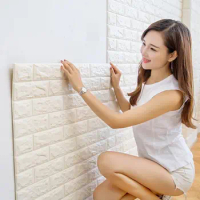 Modern 3D Brick Wall Stickers PE Foam Wallpaper Stone Viny Stickers For Living Room Kids Bedroom DIY Wall Covering Decor