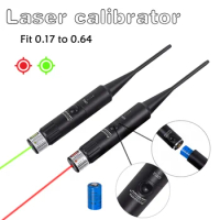 Red Dot Laser Boresighter .177 .22 Caliber 10 Adpaters Bore Sighter without Battery Sight 0.64 Pointer Glock Rifle Collimator