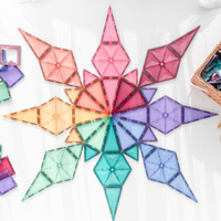 澳洲 Connetix 粉彩磁力積木-幾何圖形組(40pc)聖誕禮物|磁性積木|磁力片