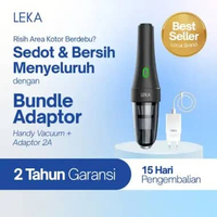 LEKA - VC327 Handy Vacuum Cleaner - Penyedot Debu Wireless Untuk Mobil dan Rumah Bundle Adaptor
