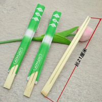 Disposable Bamboo Chopsticks, Fast Food Hygiene Takeaway, Chinese Restaurant, Independent Packaging, 100 Pcs per Lot