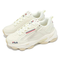 【FILA】休閒鞋 Athens 女鞋 米白 拼接 緩衝 支撐 老爹鞋 斐樂(5J913Y773)