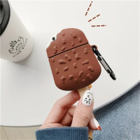 3D Chocolate Ice Cream Cute New Silicone Case For Apple Airpods 2 1 Cover For Air pods 1 2 Case Wireless Charging soft Cover Box