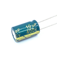 100pcs/lot 10uf400V aluminum electrolytic capacitor size 10*17mm 400V 10uf 20%