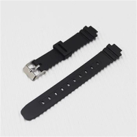 10mm Strap for Casio LA-20WH LA-20 Watchband Soft Watch Women Lady Pin Buckle Wrist band Bracelet Belt Black Straps