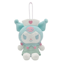小禮堂 【限購排單不保單】Sanrio 三麗鷗 酷洛米 絨毛玩偶吊飾 (淺藍綠護士 變裝50週年)