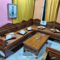 kursi sudut bagong full jati asli