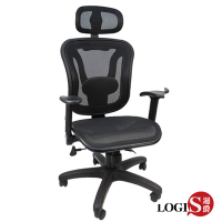 LOGIS邏爵 奧迪壓框式網布坐墊透氣人體工學辦公椅/電腦椅