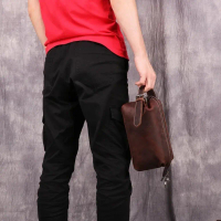 Pouch Bag Pria Kulit - Tas Tangan Kulit Asli Pouch Pria - Handbag Kulit Asli Premium