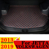 Car Trunk Mat For Volkswagen VW Jetta 2019 2018 2017 2016 2015 2014 2013 Flat Side Rear Cargo Carpet Liner Cover Tail Boot Pad