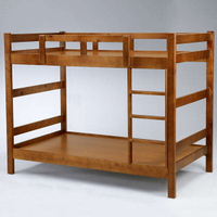 米克3.5尺雙層床-淺胡桃色❘上下鋪/雙層床/兒童床鋪/床架/單人床【YoStyle】