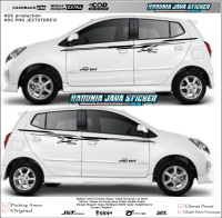 Stiker Sticker cutting mobil lis variasi body samping agya ayla brio jazz yaris march swift terbaru