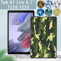 Tablet Case for Samsung Galaxy Tab A7 Lite 8.7 Inch SM-T220 SM-T225 Camouflage Pattern Tab A7 Lite 2021 Durable Slim Back Case
