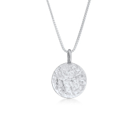 KUZZOI Perhiasan Pria Perak Asli - Silver Kalung Plate Pendant Basic