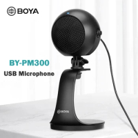 BOYA BY-PM300 USB Microphone Professional Desktop Mic Headphone Output for PC Computer for Recording Live Streaming Gaming