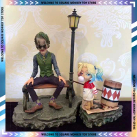 Suicide Squad Figure Joker Harley Quinn 19cm Figurine Cartoon Street Gk Statue Figurine Doll Collection Room Decoration Toy Gift
