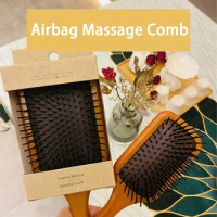 Air Cushion Airbag Massage Comb Healthy Hair Care Hair Loss Bamboo Comb Paddle Cushion Anti Static Wood Comb Scalp Hair Care