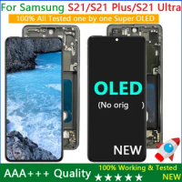 A+ OLED S21 SM-G991B LCD NEW For Samsung Galaxy S21 Plus LCD With Frame S21 Ultra 5G G998F G996B G996U Display Touch Screen
