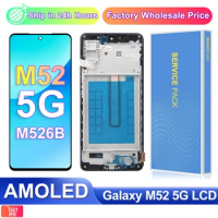 6.7" M52 5G AMOLED Screen, For Samsung Galaxy M52 5G LCD Display M526 Touch Screen Replacement Assembly For Samsung M52 Display