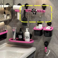 全城熱賣 - 洗漱臺置物架浴室衛生間收納架免打孔吸盤置物架壁掛式首飾收納架