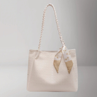 Beg Tote Besar, Gaya K Wanita, Warna Merah Jambu, Minimalis dan Serba guna, Beg Bahu, dengan Perinci