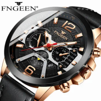 FNGEEN Men's Sports Watch Simple Sense 3D Innovation Visual Boldness Bracelet Wristwatch Fashion Trend Quartz Watches for Men