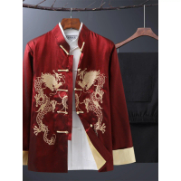 2026 Tang Suit for Men, Middle-aged and Elderly Dad, Chinese Style Jacket, 70th and 80th Birthday Ou
