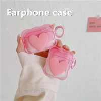 Cute Heart Earphone Case Keyring Apple Airpods 1 2 Pro Fashion Headphones Cases For Airpods 3