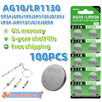 AG10 Button Cell LR1130 389A 189 389 SR54 LR54 L1131 1.55V Alkaline Battery For Watch Toy Remote Control Calculator Batteries
