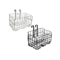 Folding Bicycle Storage Basket Bike Shopping Basket Versatile Easily Install Accessories Sturdy Cat Carrier for Mountain Bikes
