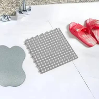 OEM ONE-C236 Karpet Kamar Mandi Anti Licin 30x30CM - Keset Lantai Anti Slip Polkadot Dapur Mat Non-S