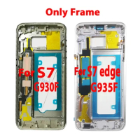 Frame For Samsung S7 G930F Holder Frame Bezel Metal Housing For Samsung S7 edge G935F with Power Volume Side Button