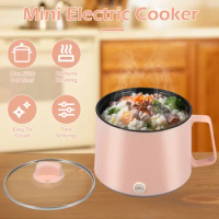 Mini Electric Rice Cooker Non-stick Multifunction Electric Rapid Cooking Machine with Steamer for 1-2 People Home Dorm UK Plug