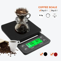 Drip Coffee Scale With Timer 3kg/0.1g 5kg/0.1g Portable Electronic Digital Kitchen Scale High Precision LCD Electronic Scales