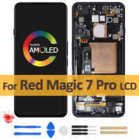 6.8" Original AMOLED For ZTE nubia Red Magic 7 Pro NX709J LCD Display Digitizer Assembly For RedMagic 7Pro Touch Screen Panel