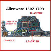 Refurbished For DELL Alienware 17 R3 Laptop Motherboard CN-000X1C 00X1C LA-C912P i7-6820HQ GTX980M 4G DDR4 Notebook Mainboard