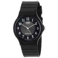 CASIO 超輕薄感數字錶(MQ-24-1b3)-(黑面銀圈) / 考試錶