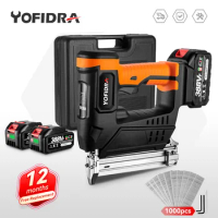 Yofidra Electric Nail Gun F30 Stapler Efficient Portable Multifunction Home Woodworking Nail Gun DIY Tool For Makita 18V Battery