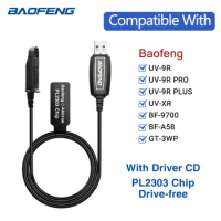 Baofeng UV-9R Waterproof USB Programming Cable For BaoFeng UV-9R Pro Plus XR PL2303 Chip Walkie Talkie Ham Two Way Radio