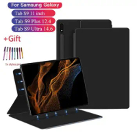 Magnetic Case For Samsung Galaxy Tab S9 11 Plus 12.4" Tablet Smart Cover for Galaxy Tab S9 Ultra 14.6" 2023 With Pencil Holder