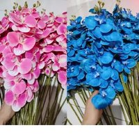 Bunga Artificial Hias Anggrek Semi Latex Premium Tebal Isi 8 Tangkai