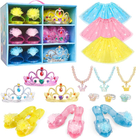 Meland Princess Dress Up For Girls - Dress Up Clothes For Girls With Princess Shoes Princess Toys Fo