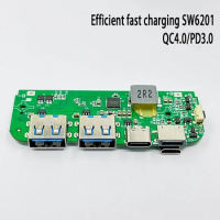 1pc SW6201 USB Type-C QC 4.0 PD Quick Charging Board 5V-12V Fast Charger Module DIY Power Bank