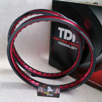 Velg TDR WX Shape Two Tone Set 17 x 140 / 140 Black Red Hitam Merah