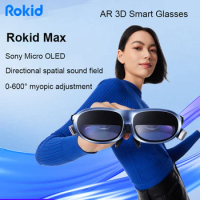 Rokid Max 3D AR Smart Glasses 215" Max Screen VR All-in-One With 120 Hz Refresh Rate&amp;1080P FHD Micro-OLED for Phones/Switch/PS5