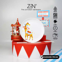 ZEN Tableware ZEN Piring Makan Keramik 22cm Animal Carnival Giraffe