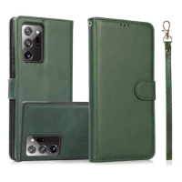 For Samsung Galaxy Note 20 Ultra 10 Plus A91 A81 A73 Flip Wallet Multi Card Slot with Lanyard 2 in 1 Slim Leather Phone Case