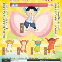 Japan Qualia Gashapon Capsule Toy Momotaro Pen Stand Model Decoration Animal Blind Box